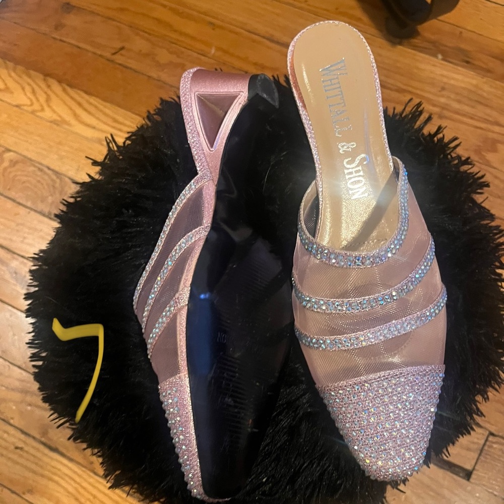 Sparkle flats with kitten heel